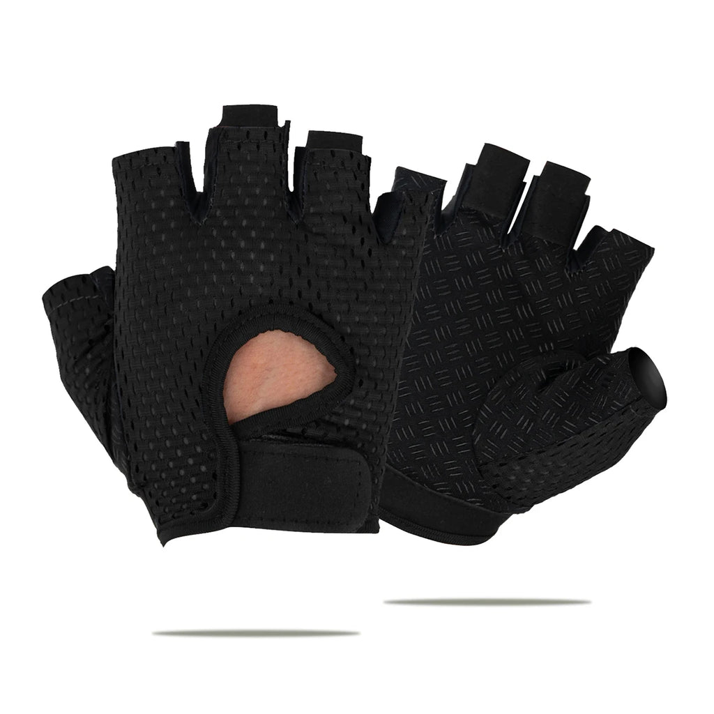 Gym Fitness Gloves For Women, Breathable Half Finger Anti-Slip Gloves For Bicycle Cycling Weight Lifting Yoga
