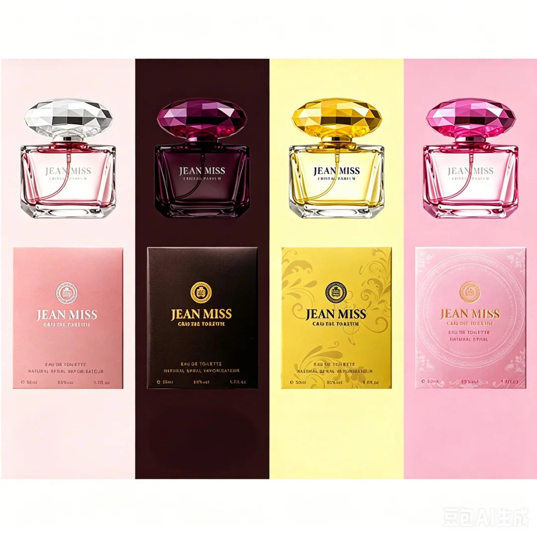 Premium Gift Box – Arabian-Style Pink Crystal Floral Cologne for Women, with Creamy Rose Scent, Made in Vietnam, Southeast Asia