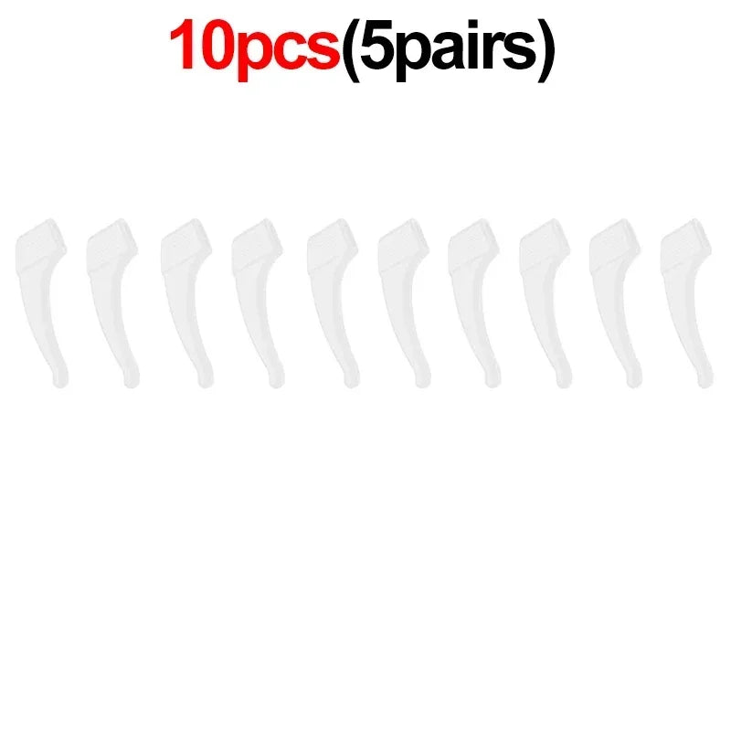 1-20pairs Ear Hook Anti-slip Glasses Leg Ear Sleeve Bracket Fastener Sunglasses Accessories Grip Anti-fall Eyewear Holder