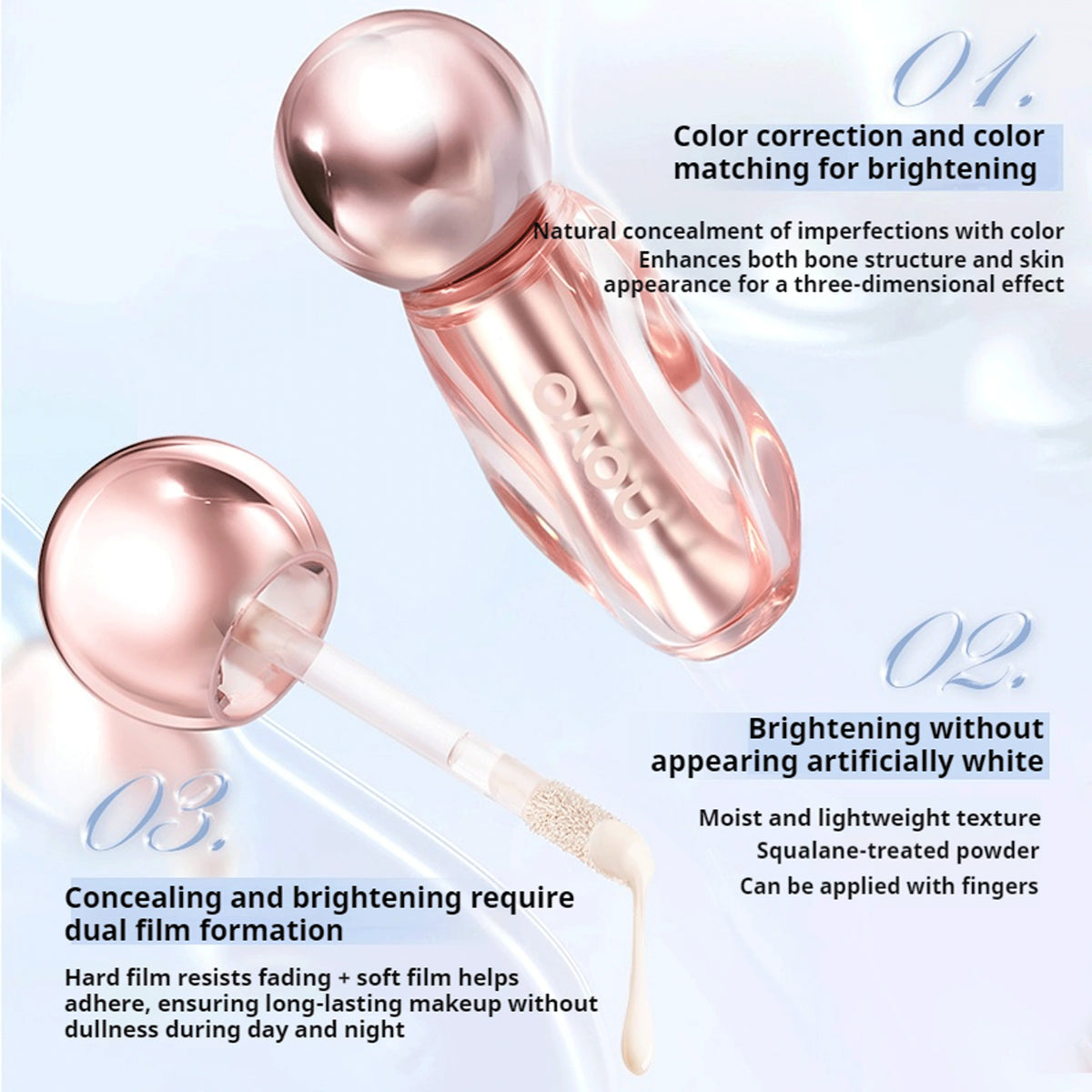 NOVO Concealer for Contouring and Brightening Facial Brightening Concealer for Acne Scars and Dark Circles