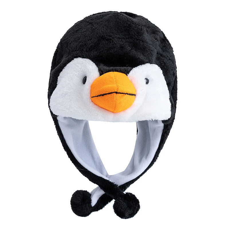 Hot Sale Unisex Funny Bulls Head 3D Animal Style Decorative Hat Winter Cap For Men Women Plush Fur Lovely Family Hat