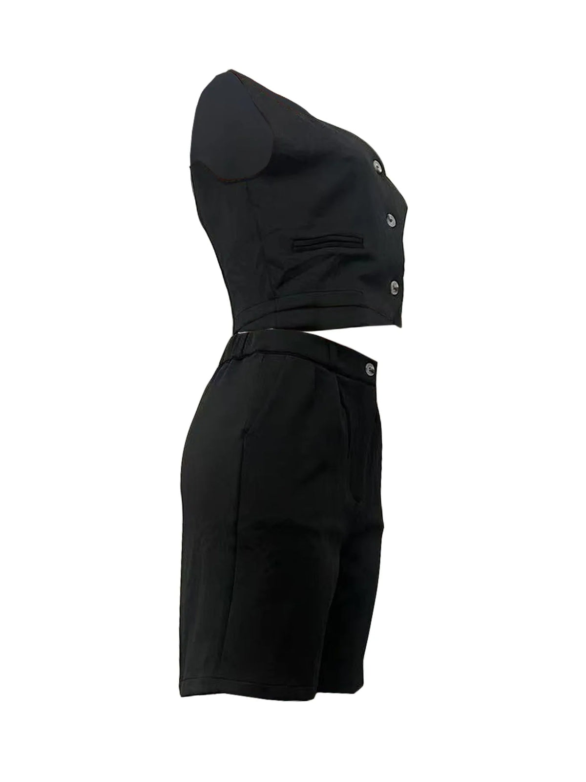Shorts Pant Set Women Two Piece Sets V Neck Sleeveless Vests Tops Short Pants High Waist Y2k Streetwear Casual Solid 2026