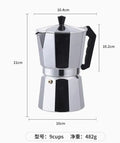 KNCOKAR 1/2/3/6/9/12/14cup Stovetop Moka Coffee Maker Italian Top Moka Espresso Cafetera Expresso Percolator Cafe Coffee Pot