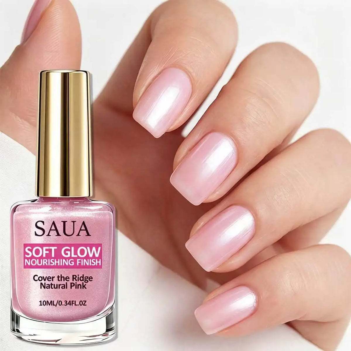 10ml Pink Nail Polish Can Create Shiny and Healthy Nails. It Is Convenient to Use and Can Be Dried Quickly Without Lighting