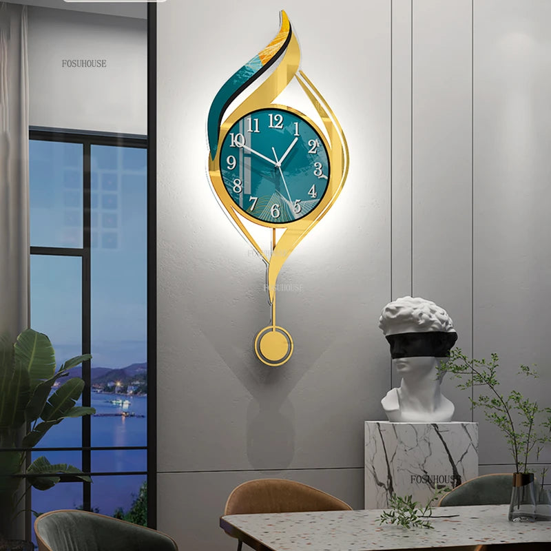 Creative Light Luxury Metal Wall Clocks Living Room Wall Clock Minimalist Modern High-end Wall Watch Nordic New Home Decoration