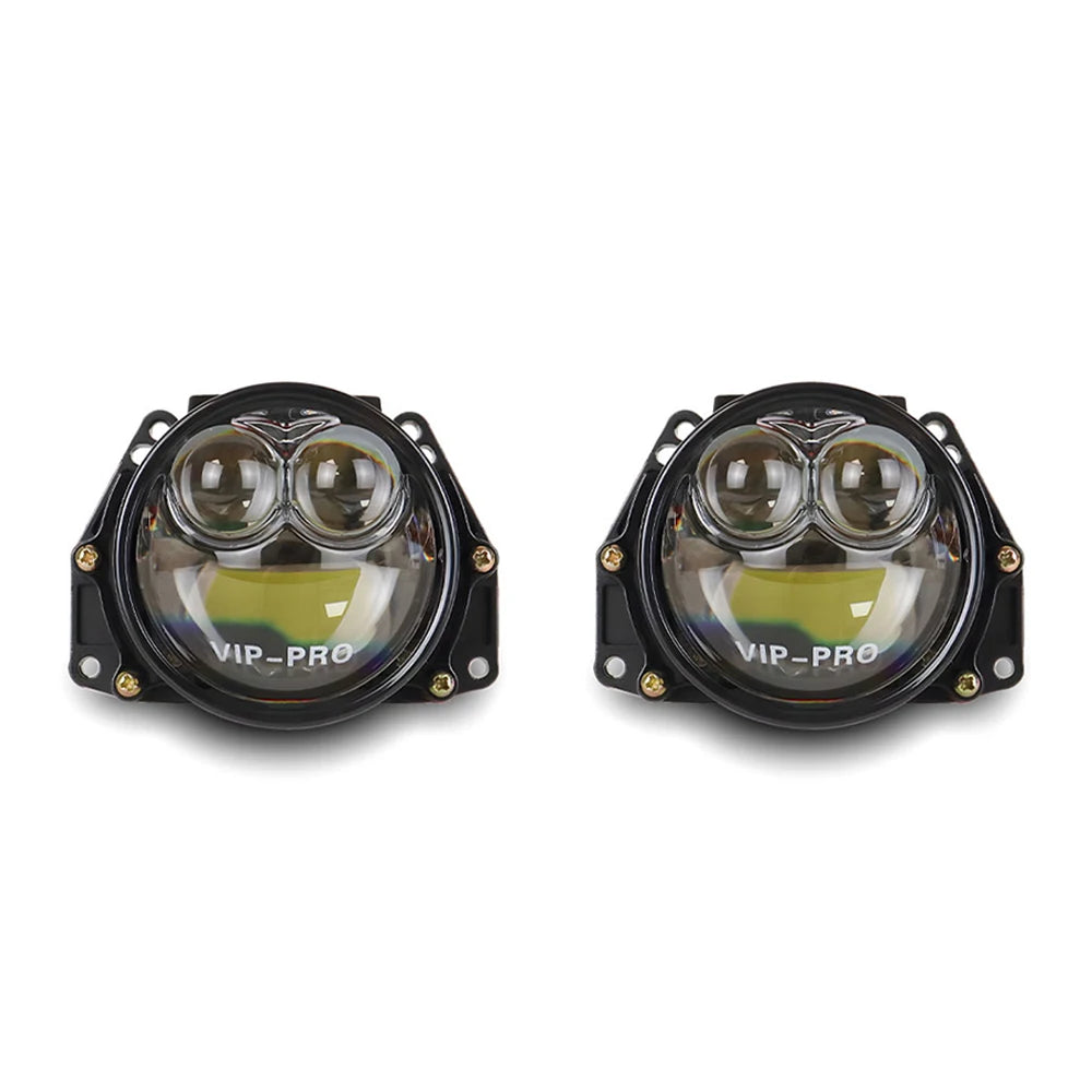 Car Led Light Bulbs 3 inch Dual Hyperboloid Bi-LED Projector Lenses Bi Lens LED Headlight Kits For Hella 3R H4 H7 9005 9006