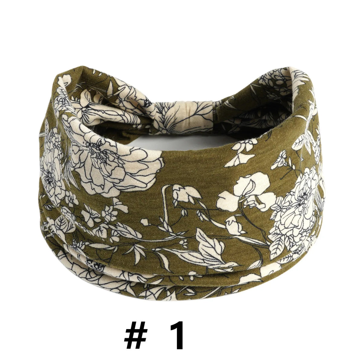 Boho Headbands for Women Cotton Wide Head Bands Stretch Hairband Non Slip Workout Yoga Running Turban Headwrap Hair Accessories