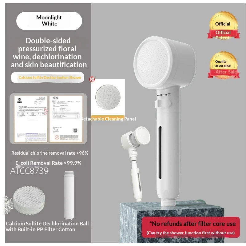 High Pressure Filter Shower Head, Dual Filtration Chlorine Removal Skin-Friendly