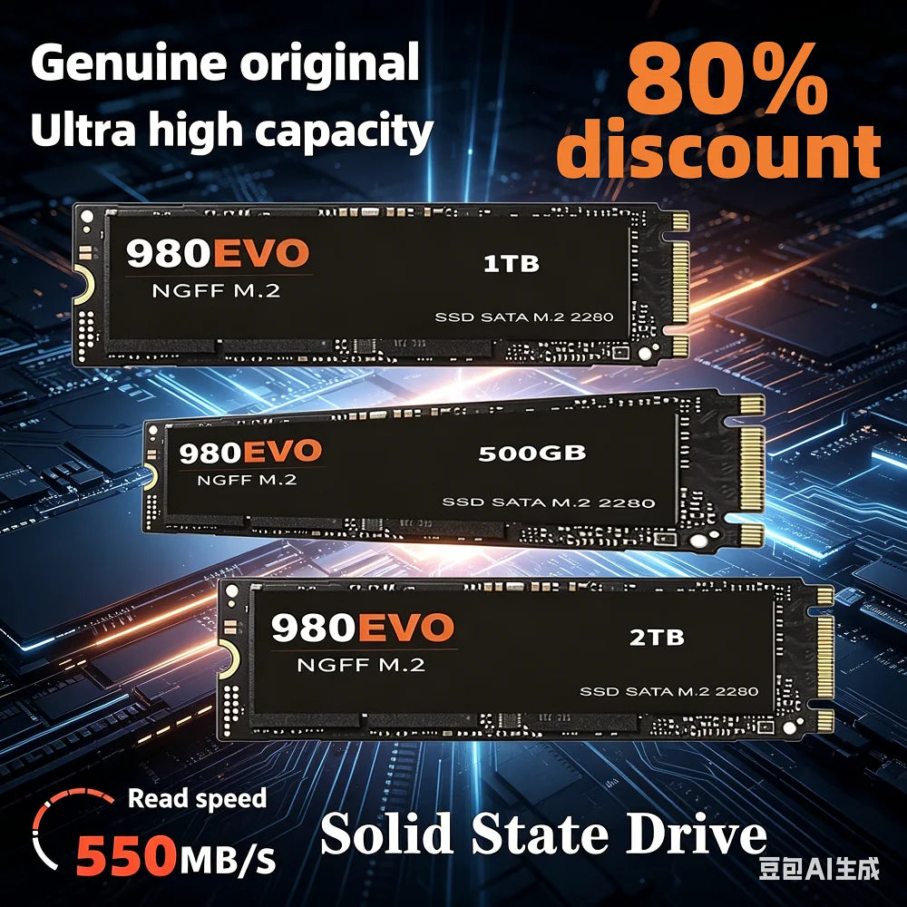 2026 new genuine 980Pro/990Pro M2 Ultra high capacity SSD portable high-speed solid state drive suitable for laptops /desktops