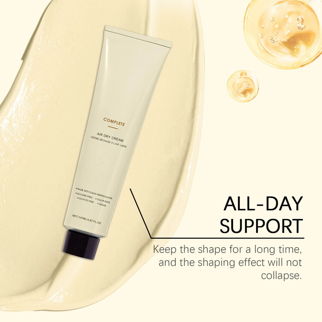 Air Dry Cream Non Greasy Anti-Frizz Oil Control Reduce Hair Tangles Hair Smoothing Increase Elasticity Curly Hair Styling Cream