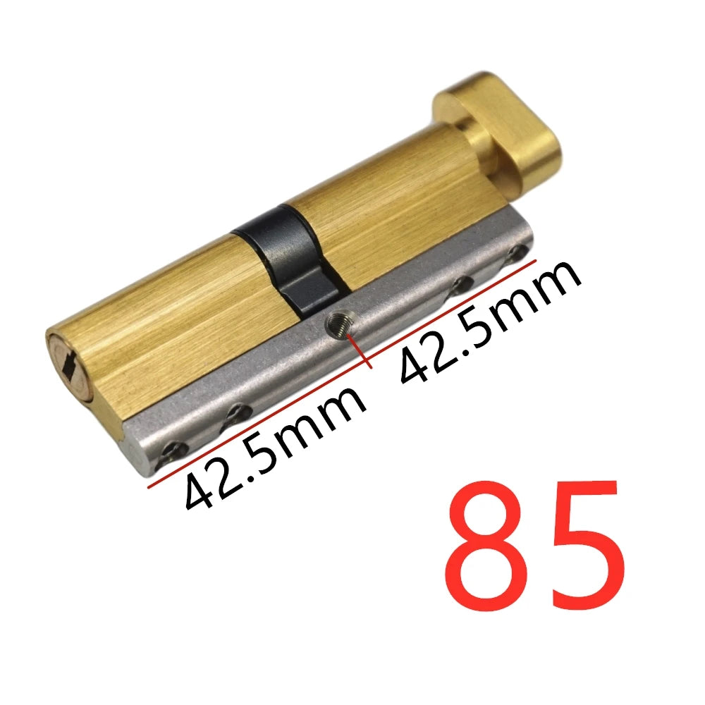 Super D-grade 8-track Single Opening with Knob Anti-theft Cylinder,Universal Lock Core for Iron and Wooden Doors,8 Keys Cilindro