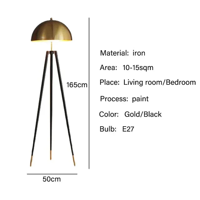 Nordic Tripod Floor Lamp Vintage Postmodern Mushroom Lamp LED Standing Light for Living Room Bedroom Office Home Decor Lighting