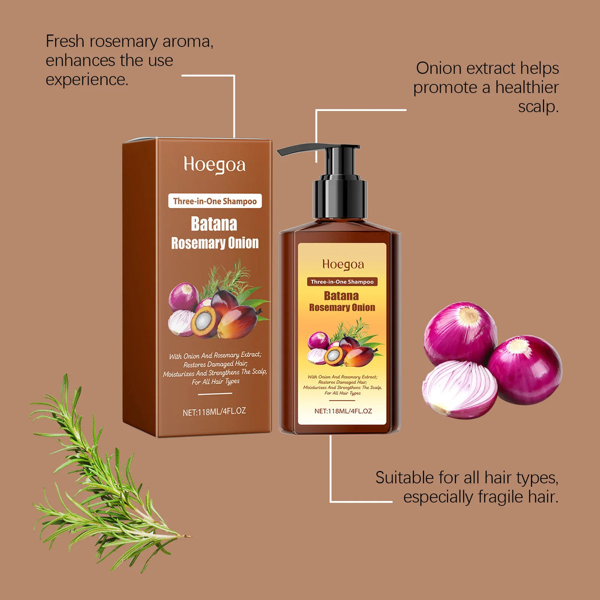 Batana Hair Growth Shampoo Nourish Hair Follicles Strengthen Root Smooth Frizzy Anti Hair Loss Treatment Thickening Hair Shampoo