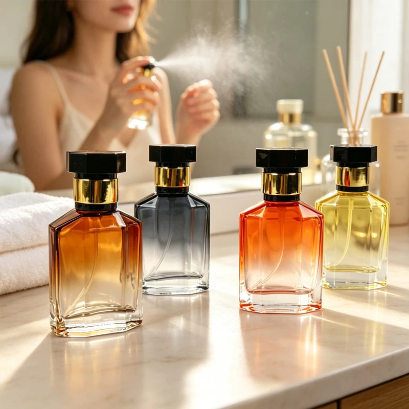30ml Empty Glass Perfume Spray Bottle, Aesthetic Portable Refillable Atomizer, Trending Travel Cosmetic Container