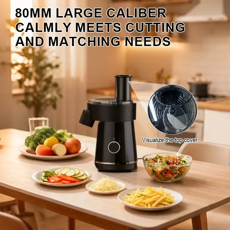 Electric Food Chopper 200W 6 In 1 Multifunctional Slicer Shredder Cutter Eu Plug Household Kitchen Food Processing Machine