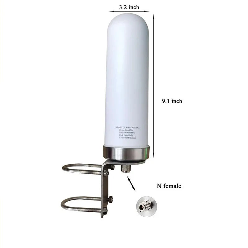 5G 4G LTE Antenna Outdoor Omni Directional Cellular WiFi Antenna Long Range SMA ts9 External Wide Band 698-6000MHz 10dbi