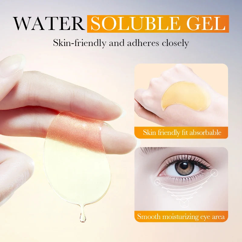 1 Box of 80Pcs Collagen Moisturizing Eye Masks, Eye Patches, Containing Collagen Ingredients, Moisturize and Nourish the Skin Ar