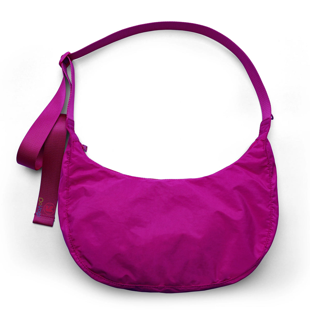 Nylon Medium Crescent Bag for Women Men,Crossbody Bag with Adjustable Strap&Dual Interior Zip Pocket Casual Daily Shoulder Bag
