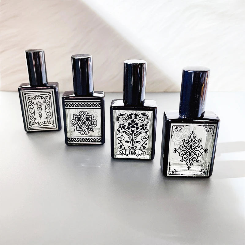 30ml Perfume Bottle Colored Glass Push Spray Bottle (Color Random) Travel Portable Cosmetic Liquid Dispenser Bottle Empty Bottle