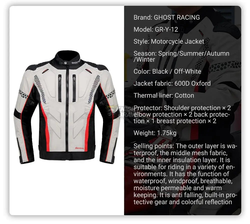 Waterproof Motorcycle Jacket Men Blouson Moto Autumn Winter Cold-proof Motocross Motorbike Riding Clothing Motorcycle Equipment