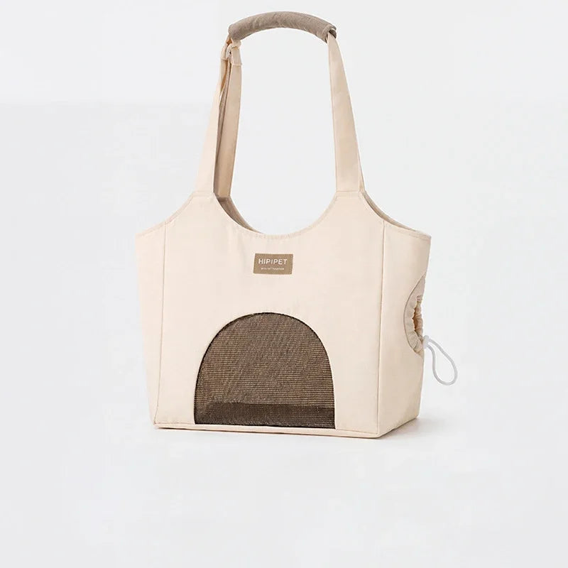Pet Carrier Bag,Canvas Breathable Portable Cat & Puppy Travel Tote Bag For Teddy Small Dog Lovers,Women Outdoor Shopping Handbag
