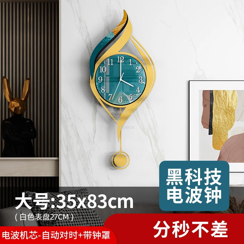 Creative Light Luxury Metal Wall Clocks Living Room Wall Clock Minimalist Modern High-end Wall Watch Nordic New Home Decoration