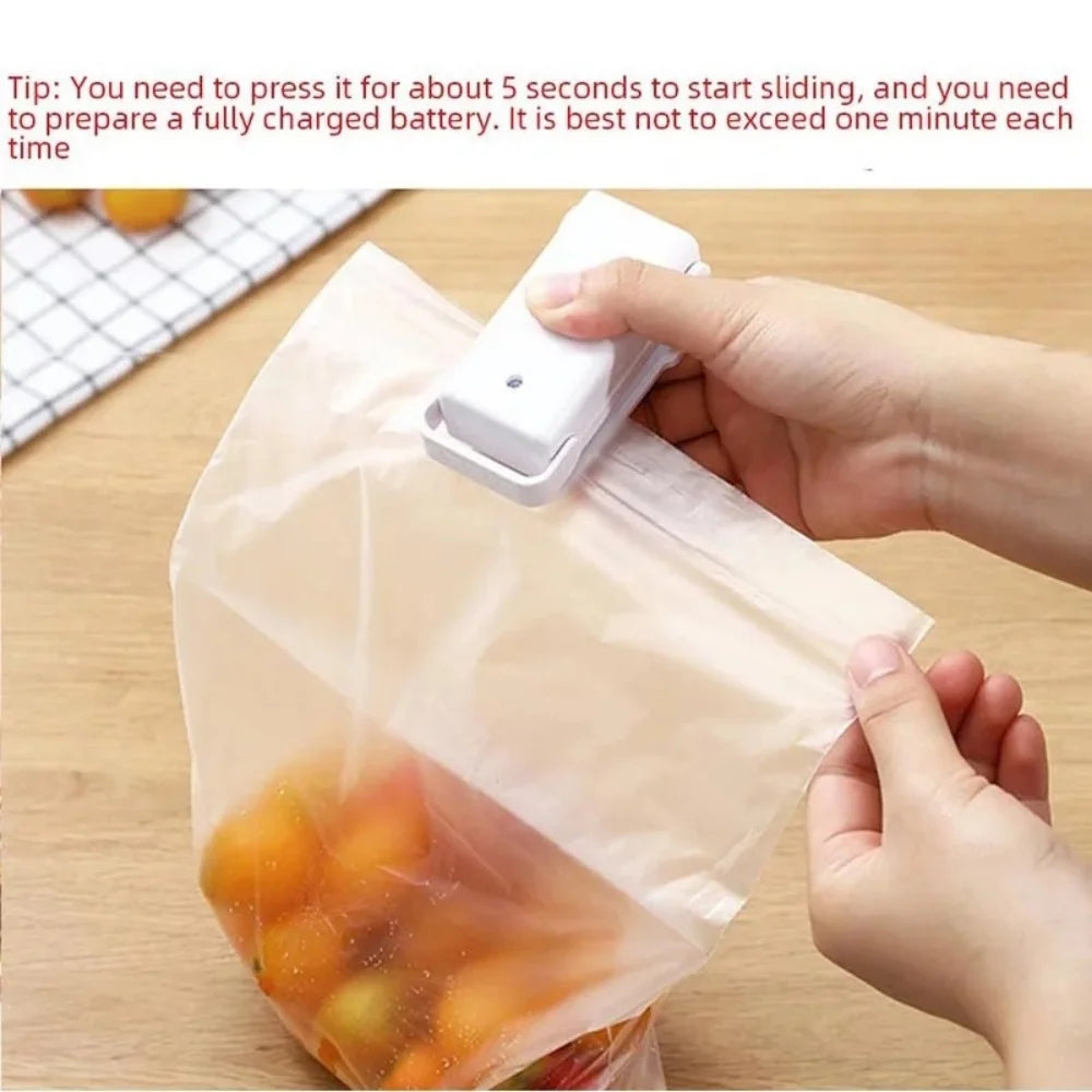 1pc Portable Mini Heat Sealer for Plastic Bags Snack Food Bag Sealing Machine Package Closure Home Kitchen Storage Accessory
