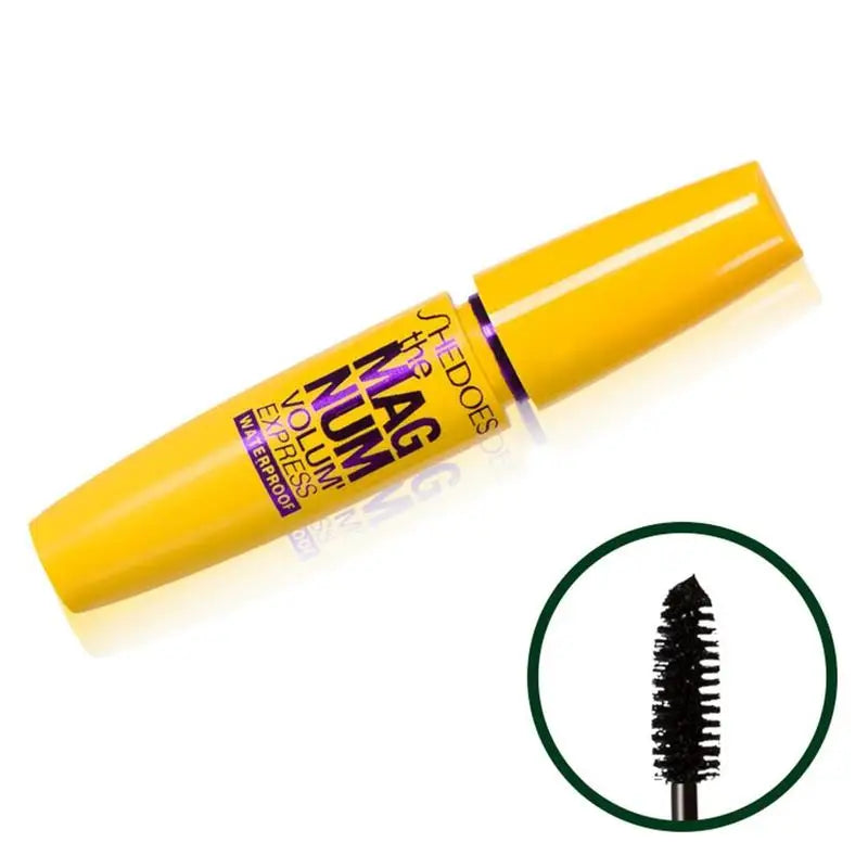 4D Black Mascara Thickening,Lengthening,Curling,Waterproof Liquid Fiber Mascara Long-Lasting Natural Eyelash Enhance Cosmetics