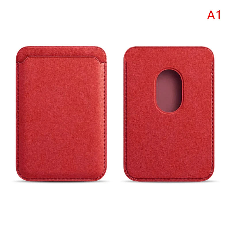Women Man Leather Soft Card Wallet Phone Card Holder for MagSafe Magnetic Case Suitable for All iPhone Cases Card Phone Back Bag