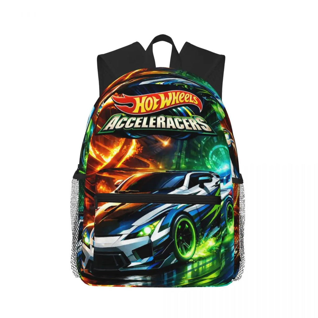 Hot Wheels Race Student Backpack School Bag Hiking Travel Daypack for Men Women Bookbag Shoulder Bags