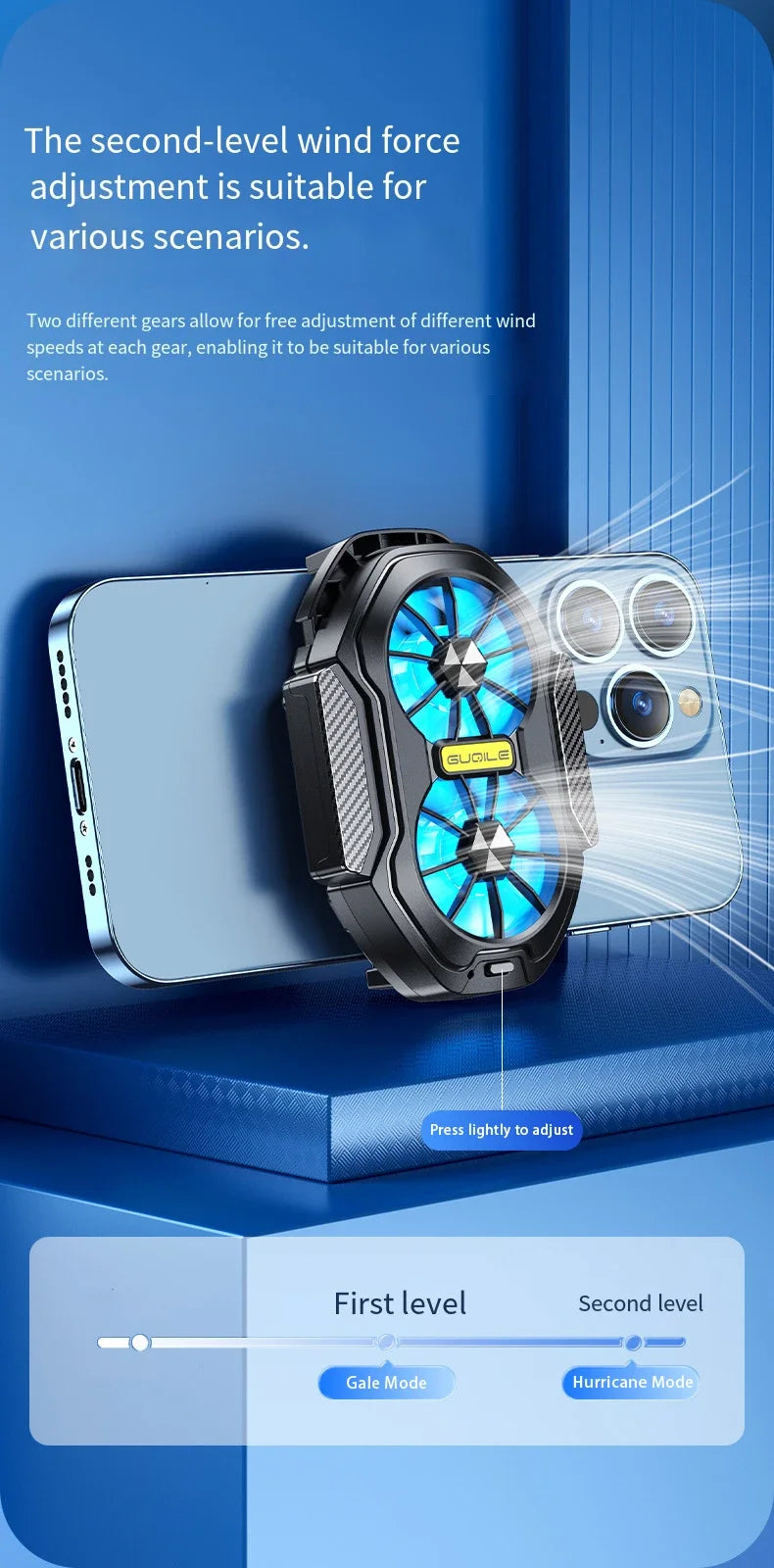 2025 New FS01 Dual - Fan Mobile Phone Cooler, Cools Down In 10 Seconds + Wireless Battery Life,  Relieves Heat  For Your Phone