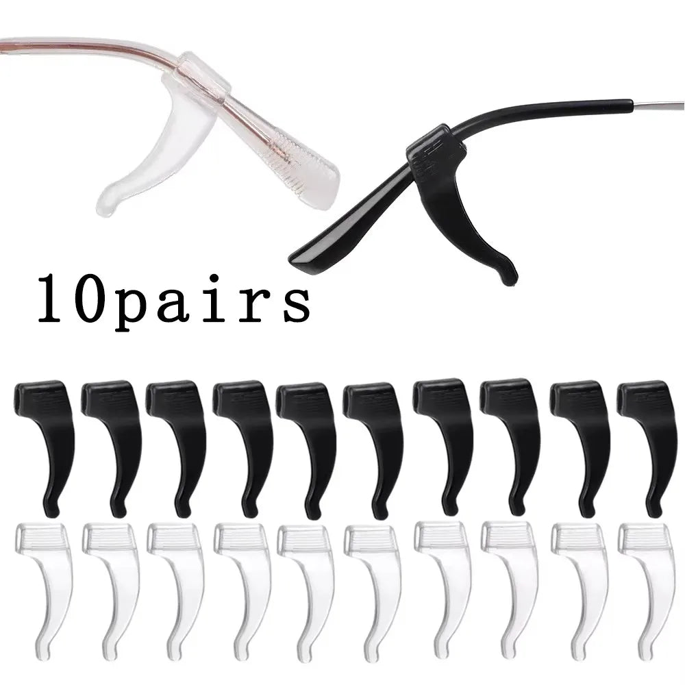 5-15pairs Silicone Anti-slip Glasses Leg Ear Sleeve Bracket Fastener Eyeglasses Accessories Grip Anti-fall Eyewear Holder