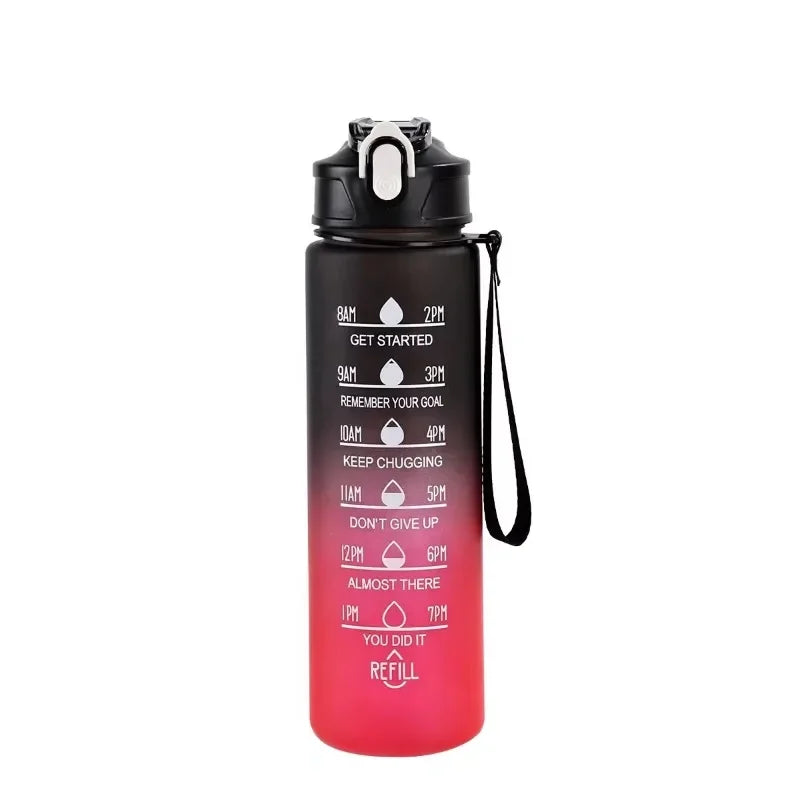 800ML Sports Water Bottle with Time-Tracking Straw Leak Proof Locking Flip Cover for Easy Carry Ideal for Outdoor Adventures