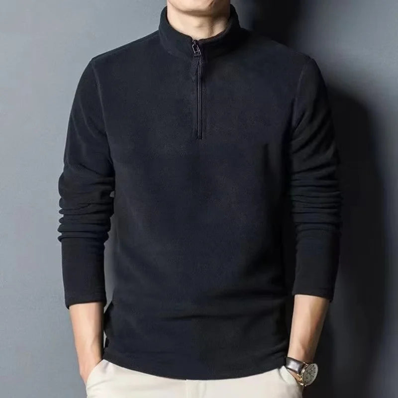 Men's Half-Zip Fleece Pullover Sweatshirt