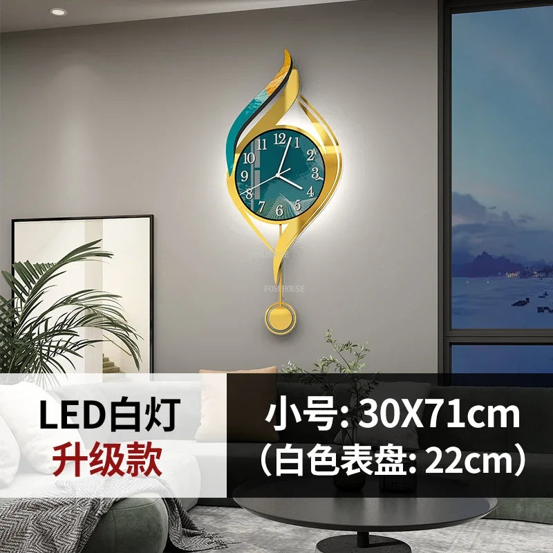 Creative Light Luxury Metal Wall Clocks Living Room Wall Clock Minimalist Modern High-end Wall Watch Nordic New Home Decoration