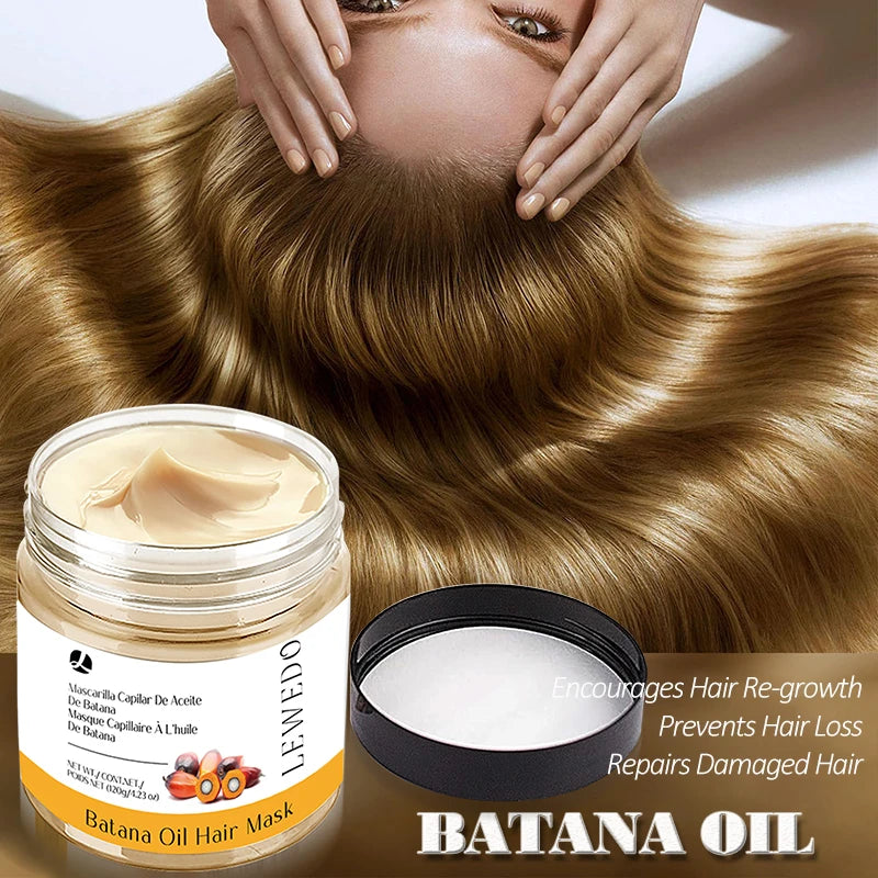 Batana Hair Mask Batana Conditioner Oil 100% Natural Hair Care Oil Prevent Hair Loss Nourishes Dry Hair Ends Improves Smoothness