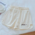 Embroidered Sports Shorts for Women Summer High Waist Wide Leg Shorts Fashion Solid Loose Casual Home Comfortable Shorts New