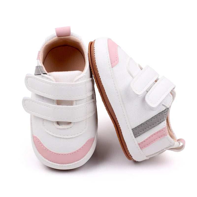 Baby Shoes Soft PU PVC High Quality Anti-slip Sole Newborn Toddler Prewalking Sneaker Spring and Autumn Style 2024 New  BXC3223