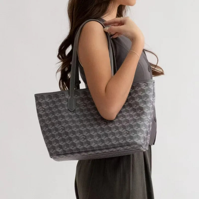 Large Capacity Geometric Print Tote Bag Fashion Women's Handbag Shopper Bag