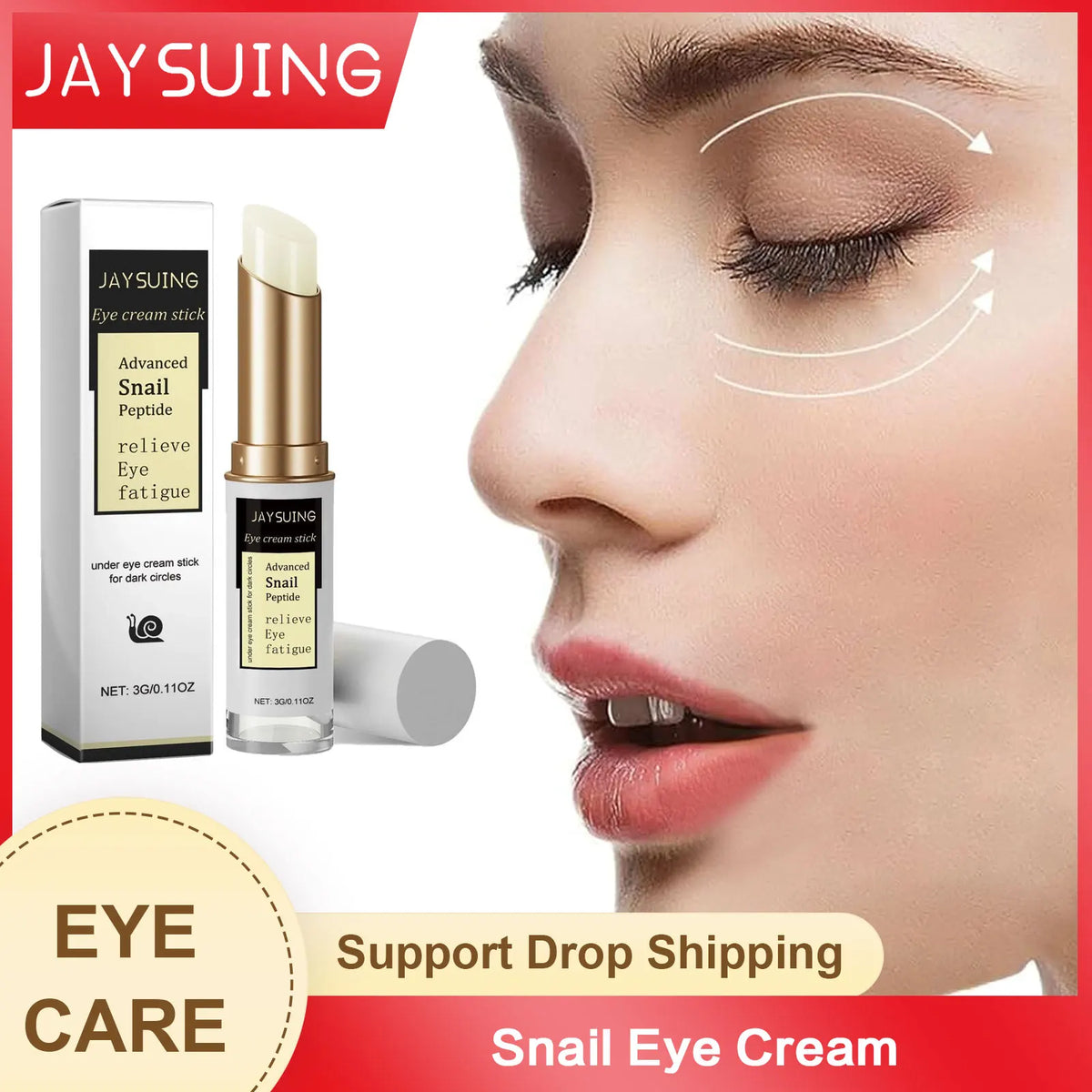 Snail Eye Cream Anti W-Rinkle Dark Circles Lightening Fade Fine Lines Removing Eye Bag Puffiness Moisturizing Firming Eye Serum