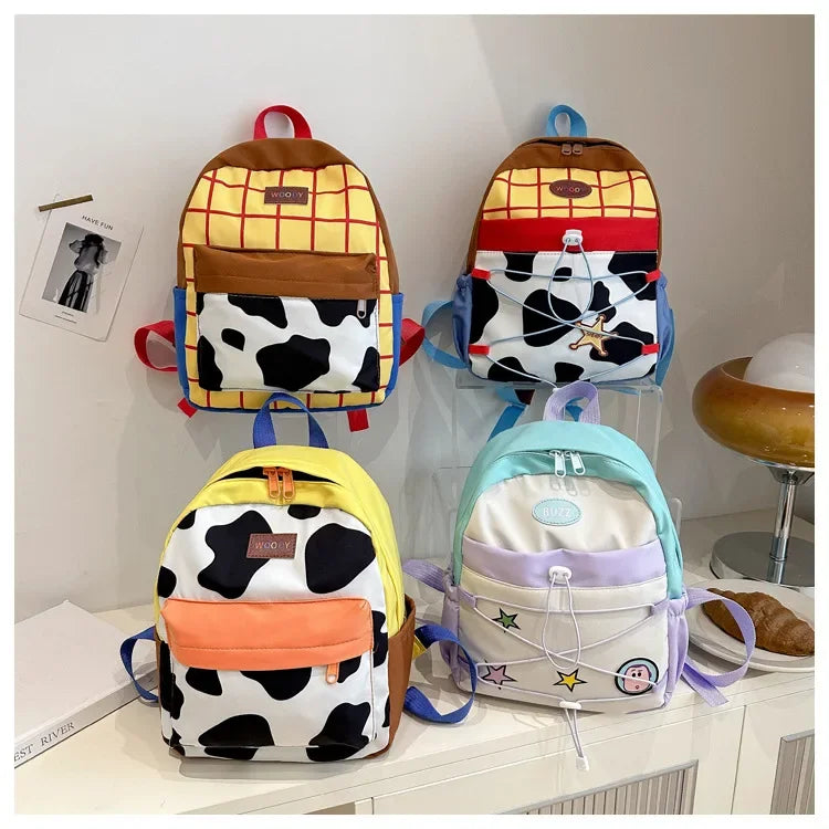Cartoon Fashionable and Casual Women's Backpack Cute Cow Print Backpack Soft and Durable Fabric Backpack Suitable for Daily Use