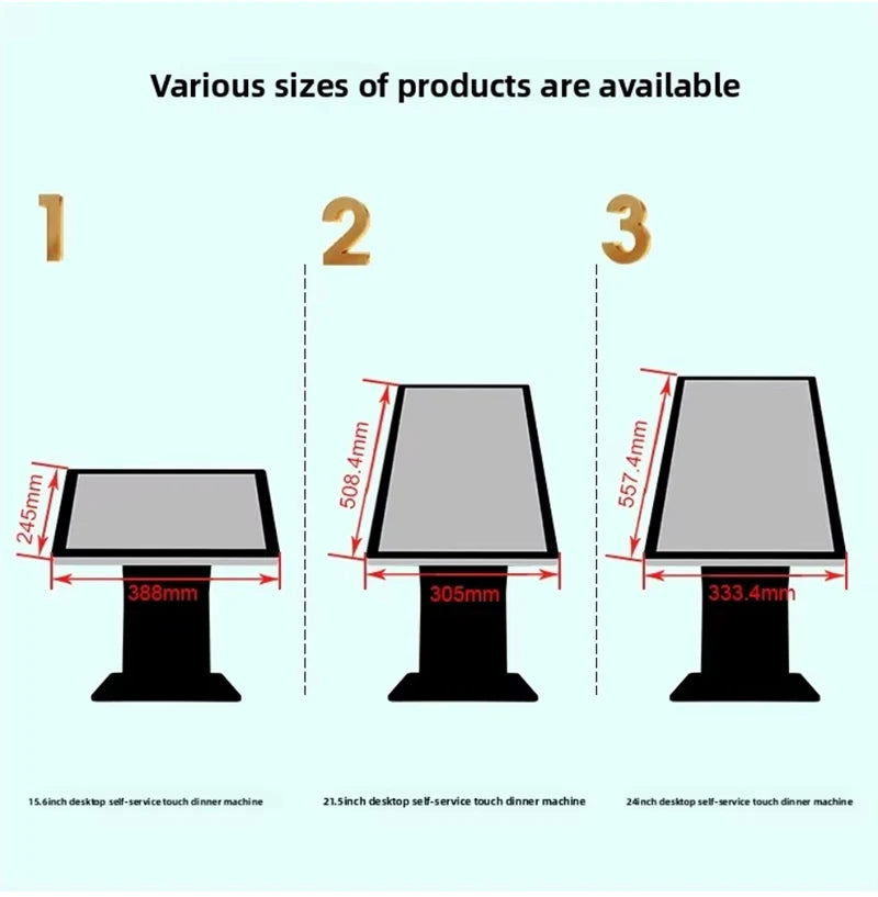 21.5 Inch Wall Mounted Touch Screen Self-Service Checkout Kiosk Payment Terminal For Grocery Stores Optional Barcode Reader SDK