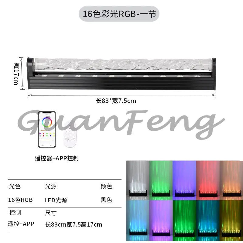 3D Dynamic Water Ripple Light Wall Washing Atmosphere Water Pattern Light Living Room Commercial KTV Background Decoration