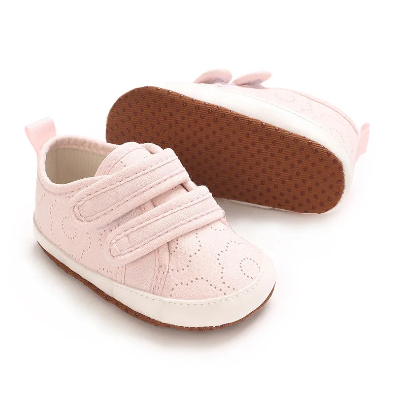 Baby Learning Walk Shoes, Cute Printed & Bow Sneakers, Soft Sole Casual Footwear for Infants 0-18M