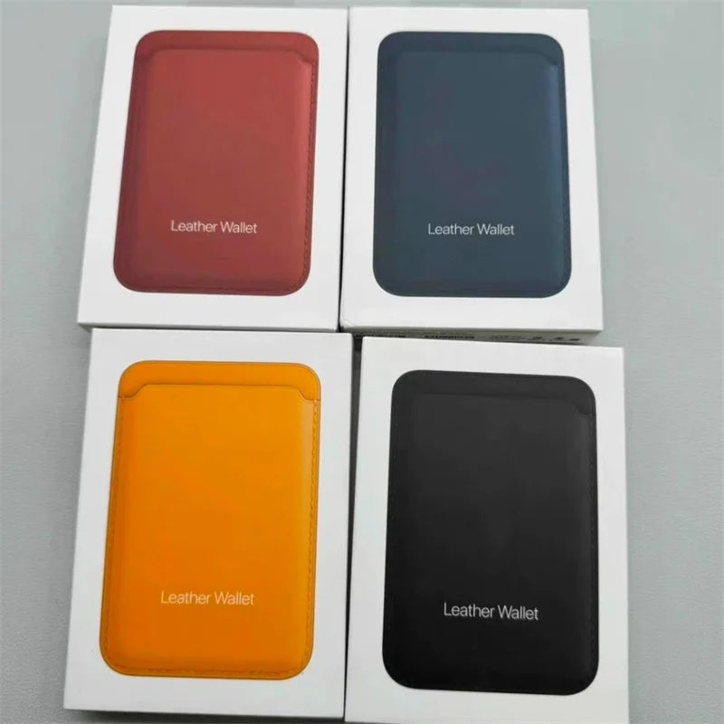 Women Man Leather Soft Card Wallet Phone Card Holder for MagSafe Magnetic Case Suitable for All iPhone Cases Card Phone Back Bag