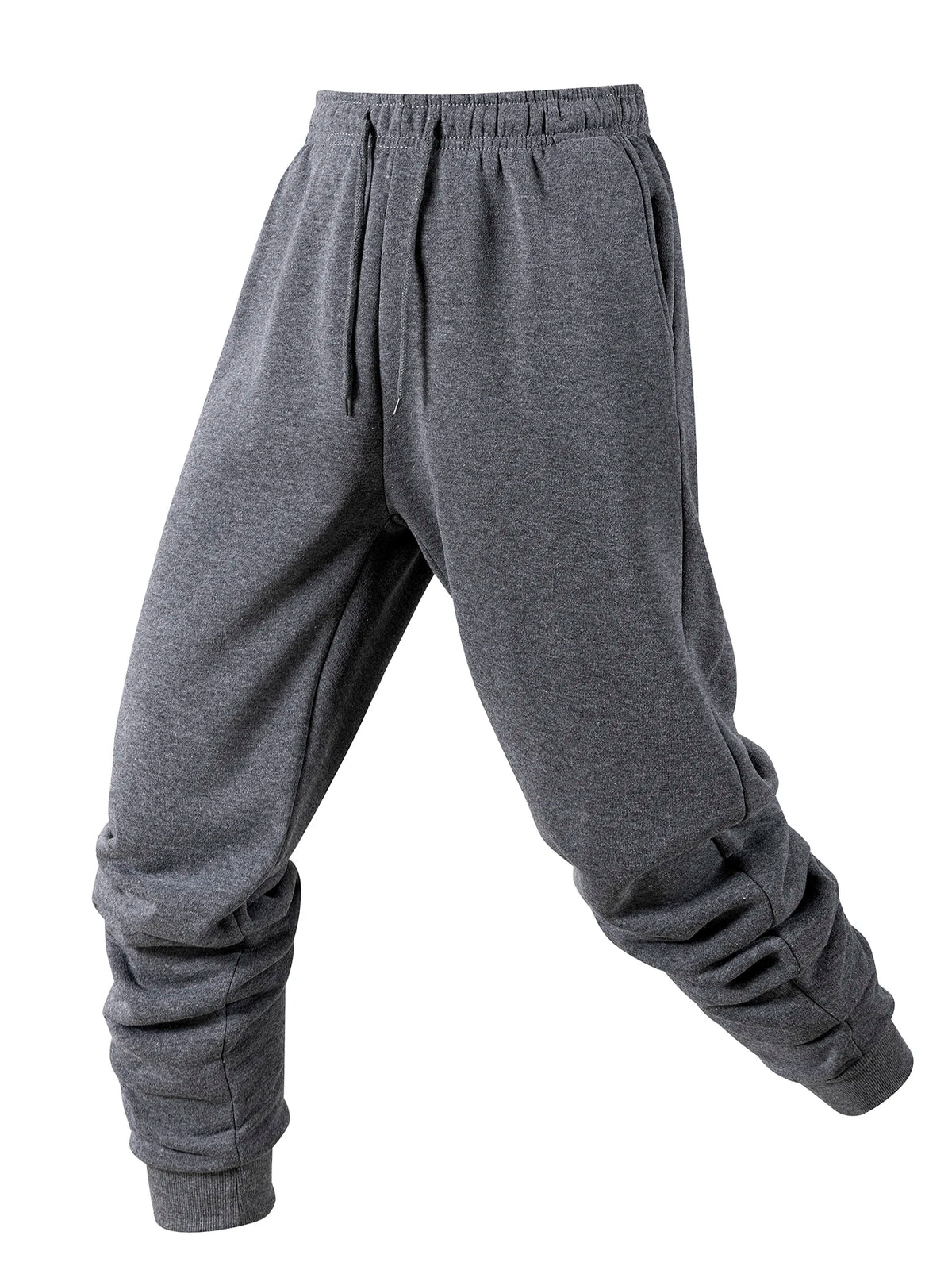Men's Casual Pants Autumn Winter Fleece Sweatpants Men Running Jogger Sports Gym Trousers Fashion Solid Color Workout Long Pants