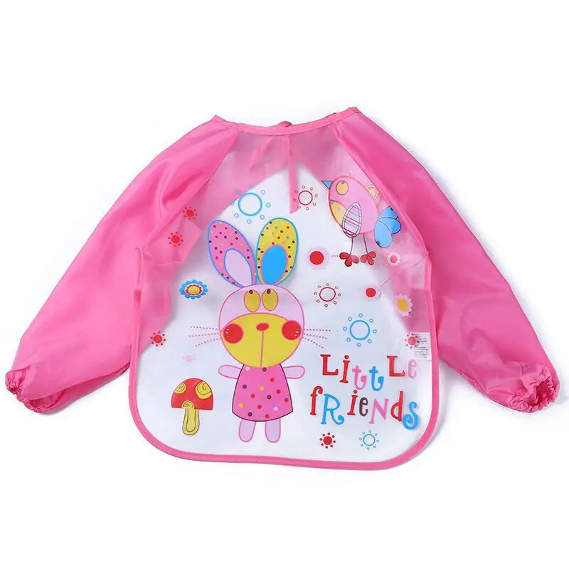 0-4 Years Baby Bibs Waterproof Kid Eating Clothing Children's Long Sleeves Feeding Smock Bib Baby Apron Bandana Bibs Clothes