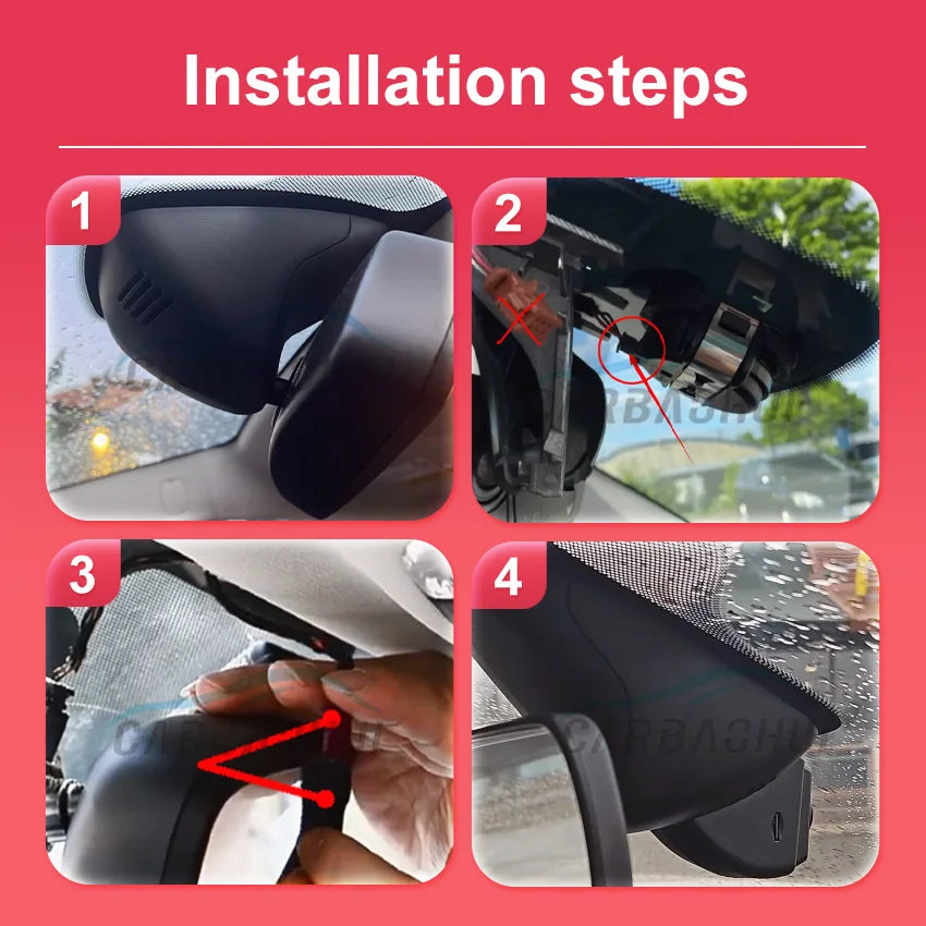 Car DVR Wifi for Smart 453 for Smart fortwo forfour 453 2015-2020, for Renault Clio 4/Mégane 3/Twingo/Laguna 3 Dash Cam Camera