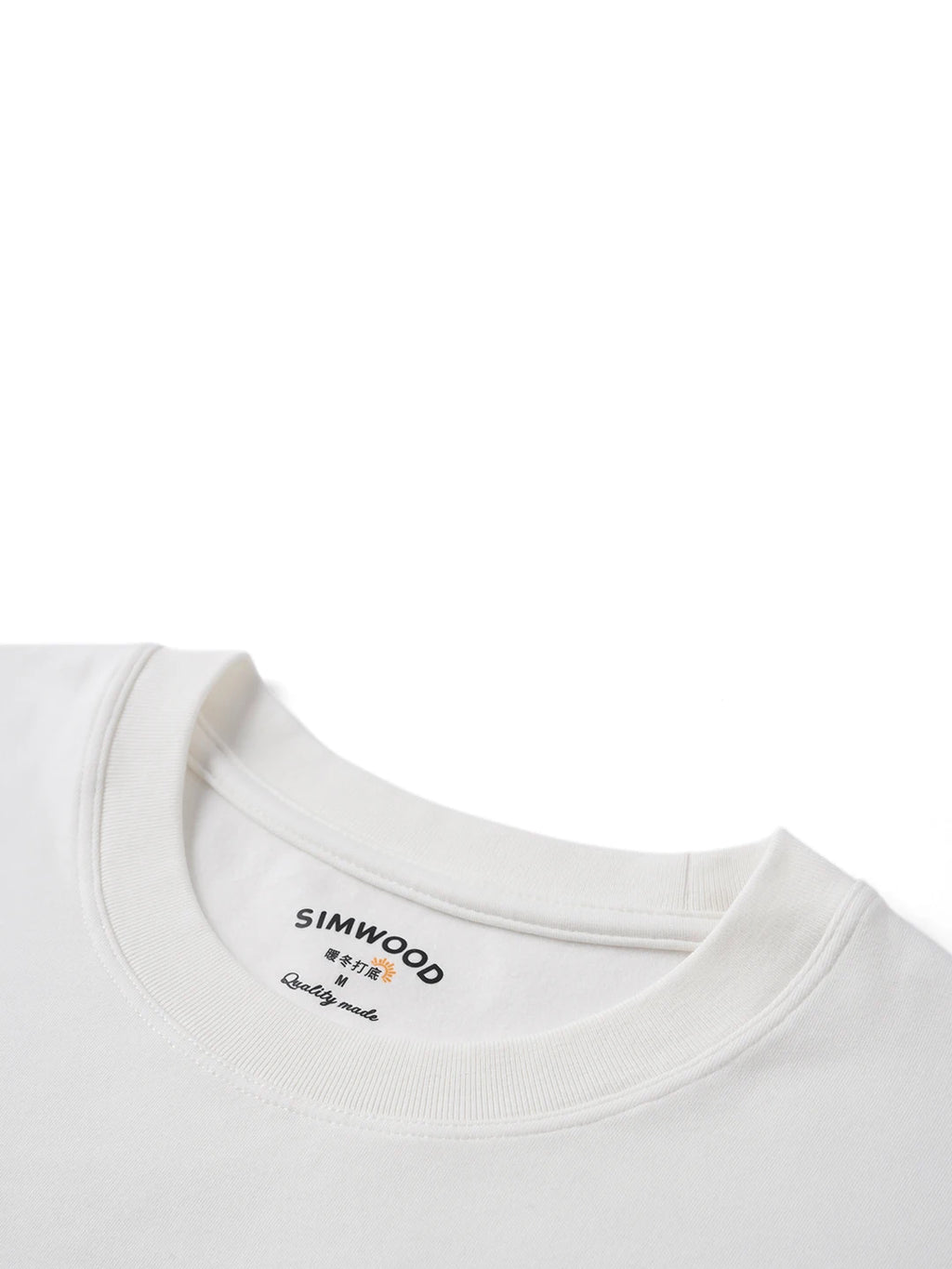 SIMWOOD 2026 Autumn Winter New Warm 260gsm Fabric T-Shirt Regular Fit Thermal Base Layer Comfortable Short Sleeve Tops