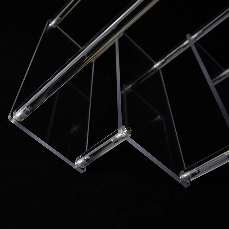 1-5 Tier Acrylic Display Risers Clear Shelf Doll Clay Figurine Display Stand for Desserts Perfume Organizer Showcase W-10